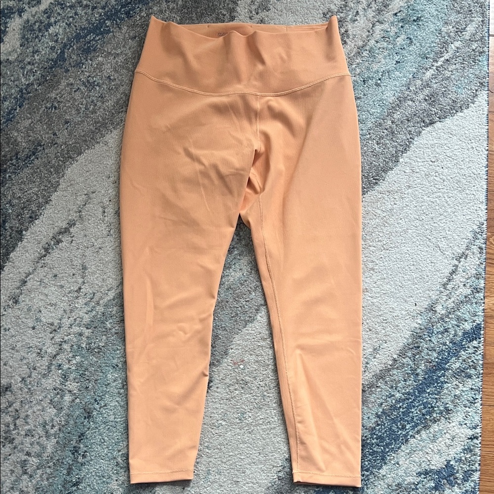 Calla Light Orange Ribbed Workout Leggings